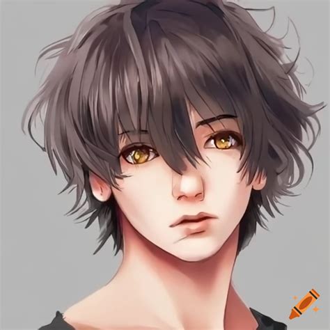 anime boy hair|anime boy with messy hair.